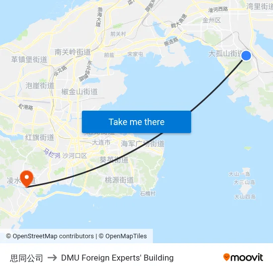 Sitong Company to DMU Foreign Experts' Building map