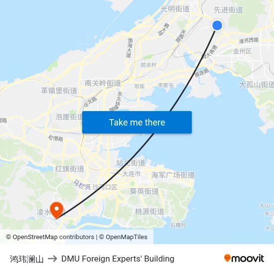 Hongwei Lanshan to DMU Foreign Experts' Building map