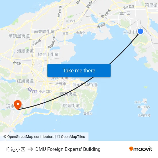Lingang Community to DMU Foreign Experts' Building map