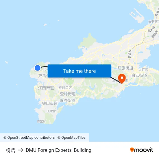 Fenfang to DMU Foreign Experts' Building map