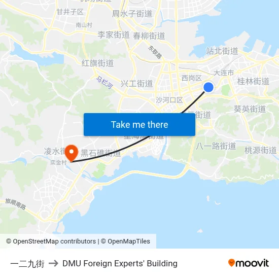 129th Street to DMU Foreign Experts' Building map
