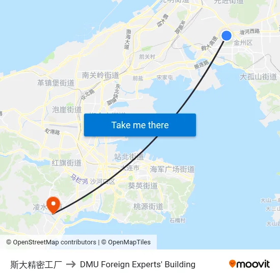 Sida Precision Factory to DMU Foreign Experts' Building map