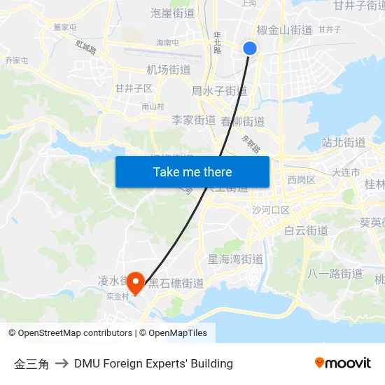 Golden Triangle to DMU Foreign Experts' Building map