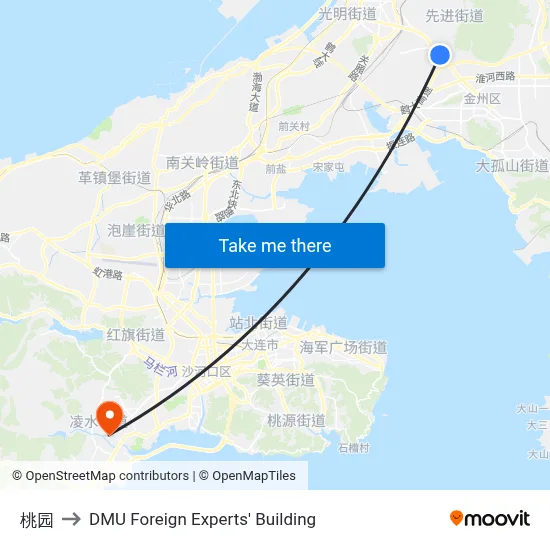 Taoyuan to DMU Foreign Experts' Building map