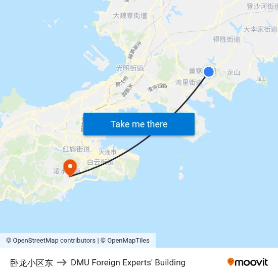 East Wolong Complex to DMU Foreign Experts' Building map