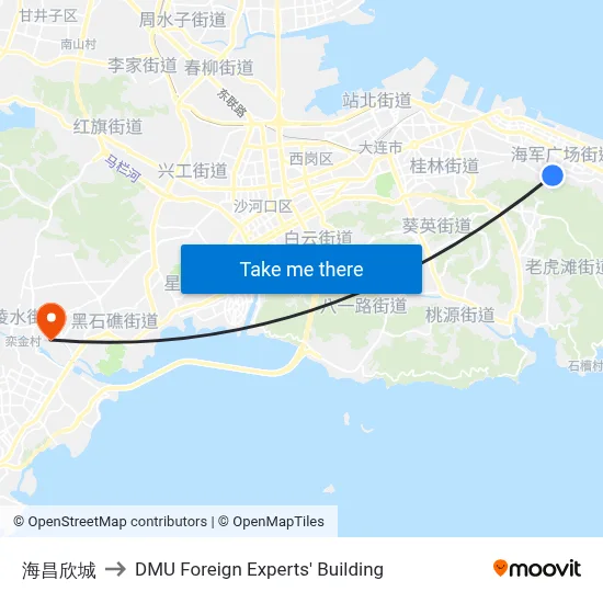 Haichang City to DMU Foreign Experts' Building map
