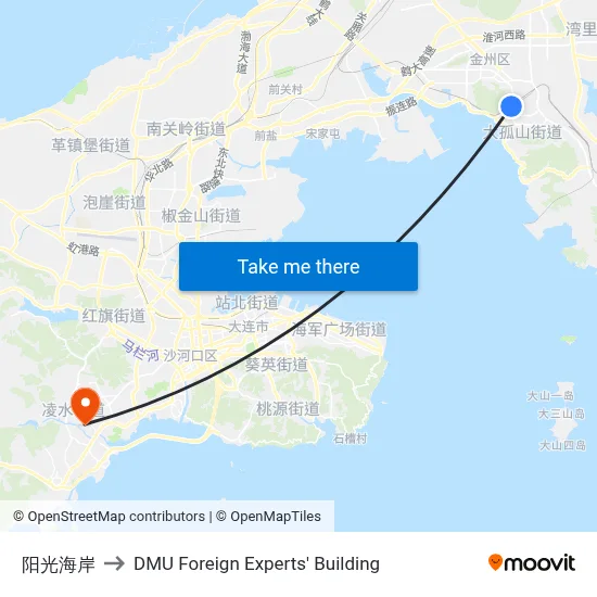 Sunshine Coast to DMU Foreign Experts' Building map