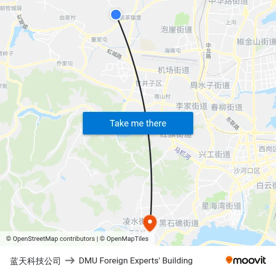 Bluesky Technology Company to DMU Foreign Experts' Building map