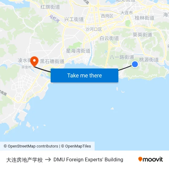 Dalian Real Estate School to DMU Foreign Experts' Building map