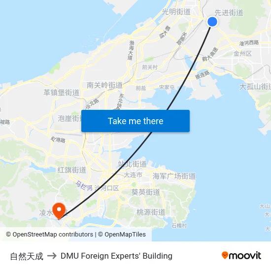Ziran Tiancheng to DMU Foreign Experts' Building map