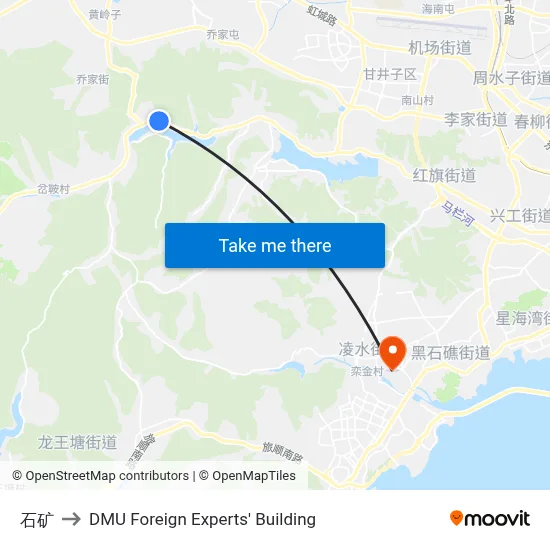 Stone Quarry to DMU Foreign Experts' Building map