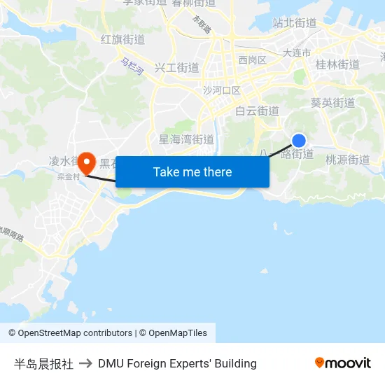 Peninsula Morning Post to DMU Foreign Experts' Building map