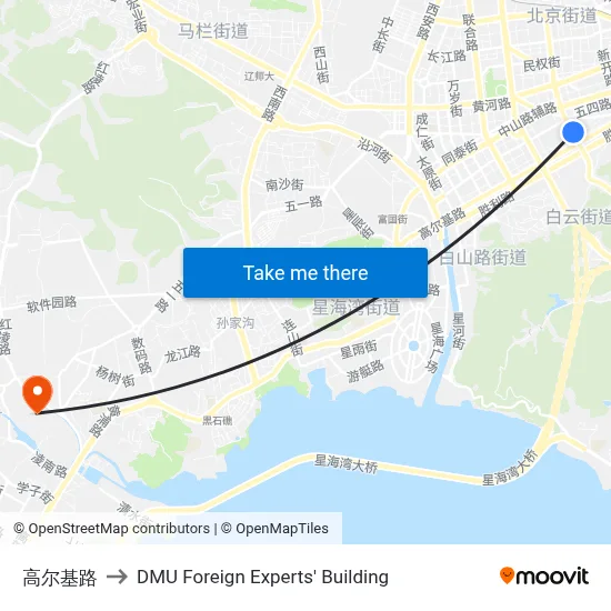 Gorky Road to DMU Foreign Experts' Building map