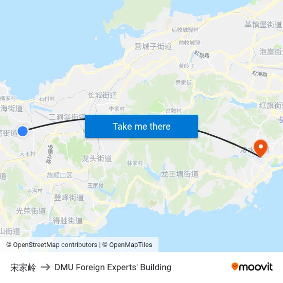 Song Family Ridge to DMU Foreign Experts' Building map