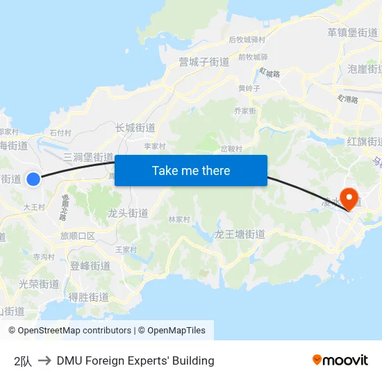 Team 2 to DMU Foreign Experts' Building map