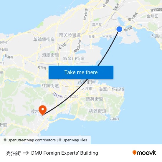 Xiubo Street to DMU Foreign Experts' Building map