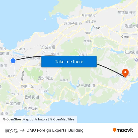 Qian Shabao to DMU Foreign Experts' Building map