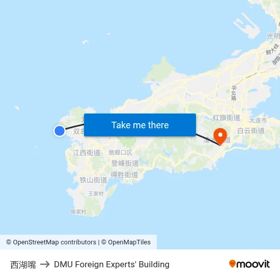 Xihuzi to DMU Foreign Experts' Building map