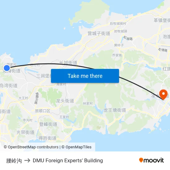Yaoling Valley to DMU Foreign Experts' Building map