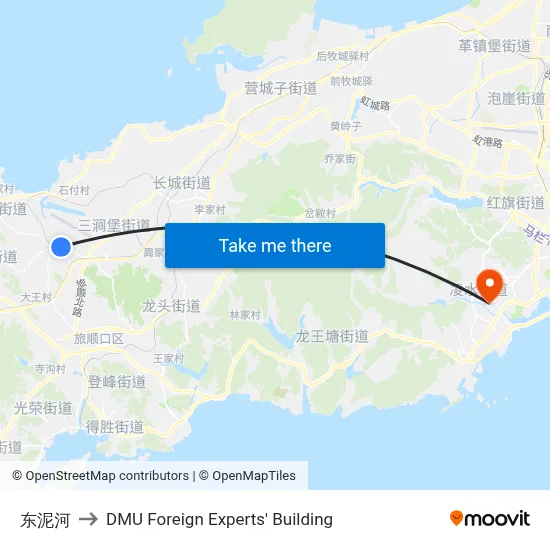 East Mud River to DMU Foreign Experts' Building map