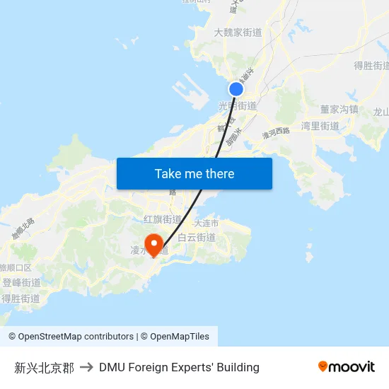 Xinxing Beijing Court to DMU Foreign Experts' Building map