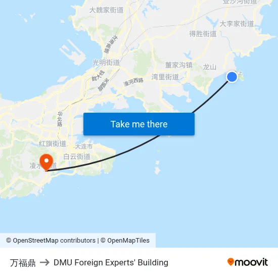Wanfuding to DMU Foreign Experts' Building map