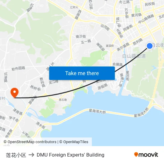 Lotus Residential Complex to DMU Foreign Experts' Building map