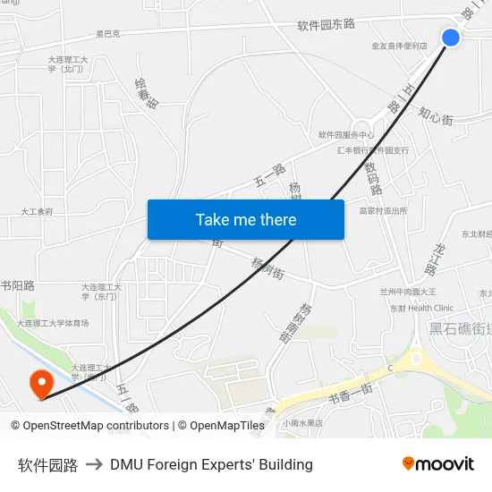 Software Park Road to DMU Foreign Experts' Building map