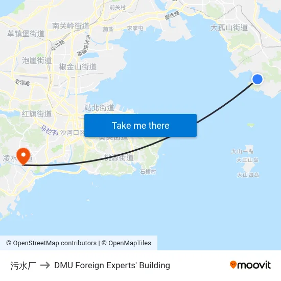 Sewage Plant to DMU Foreign Experts' Building map