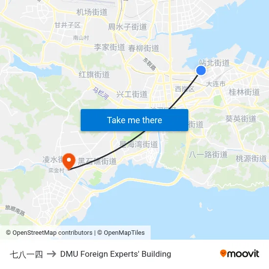Seven Eight One Four to DMU Foreign Experts' Building map