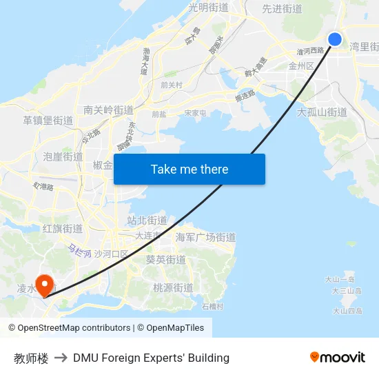 教师楼 to DMU Foreign Experts' Building map