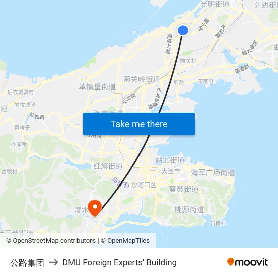 公路集团 to DMU Foreign Experts' Building map