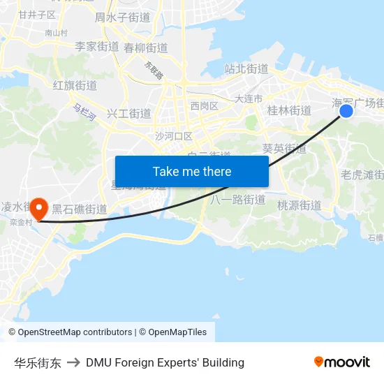 华乐街东 to DMU Foreign Experts' Building map