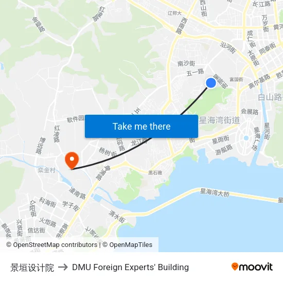景垣设计院 to DMU Foreign Experts' Building map