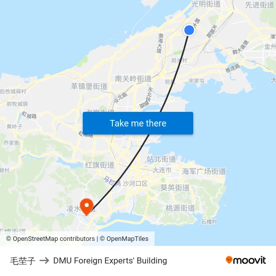 毛茔子 to DMU Foreign Experts' Building map