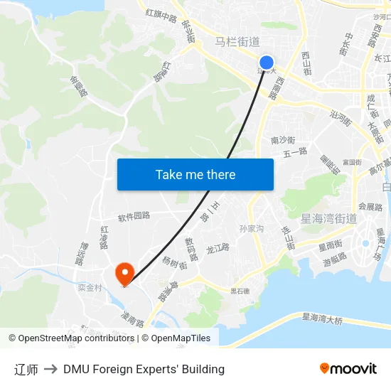 辽师 to DMU Foreign Experts' Building map
