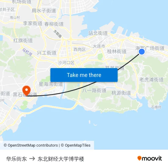 华乐街东 to 东北财经大学博学楼 map