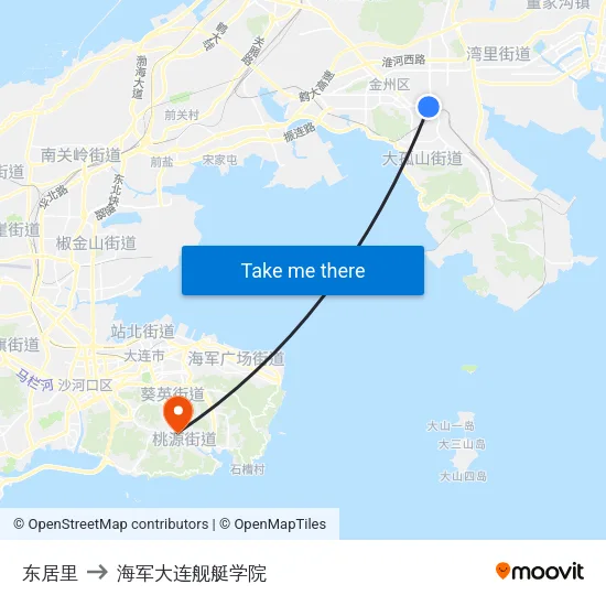 东居里 to 海军大连舰艇学院 map