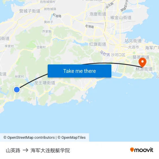 山英路 to 海军大连舰艇学院 map