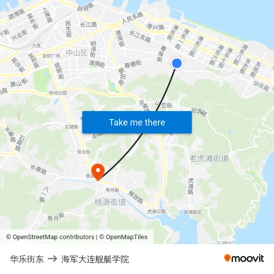 华乐街东 to 海军大连舰艇学院 map