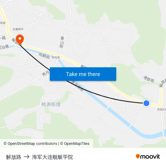 解放路 to 海军大连舰艇学院 map