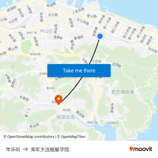 华乐街 to 海军大连舰艇学院 map