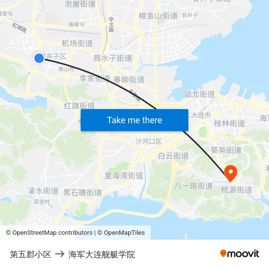 第五郡小区 to 海军大连舰艇学院 map