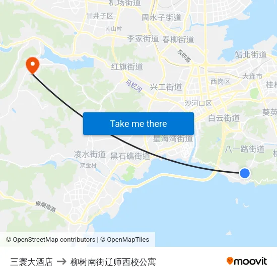 三寰大酒店 to 柳树南街辽师西校公寓 map