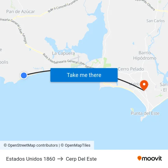 Estados Unidos 1860 to Cerp Del Este map