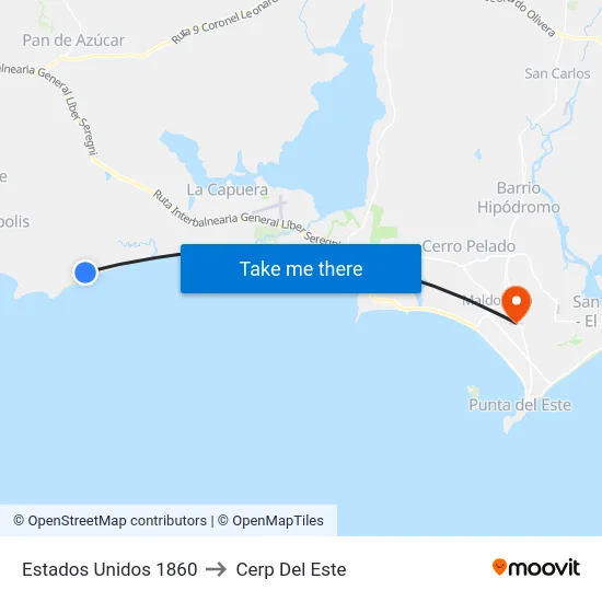 Estados Unidos 1860 to Cerp Del Este map