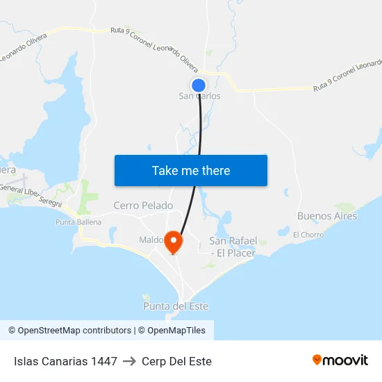 Islas Canarias 1447 to Cerp Del Este map