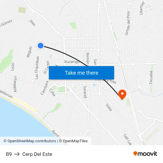 B9 to Cerp Del Este map