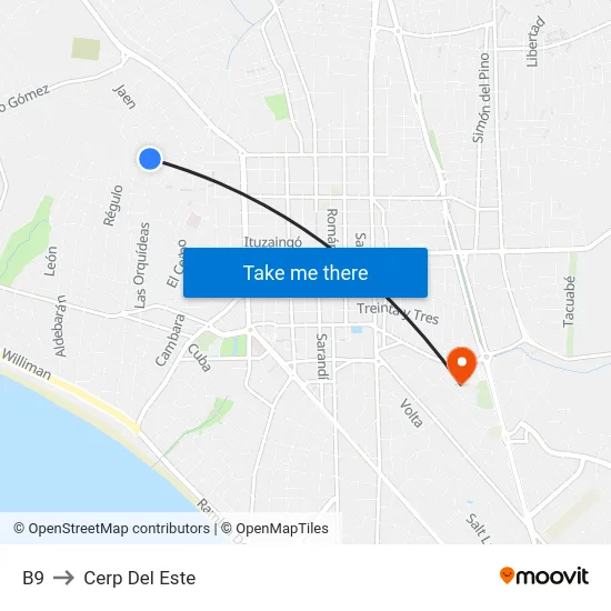 B9 to Cerp Del Este map