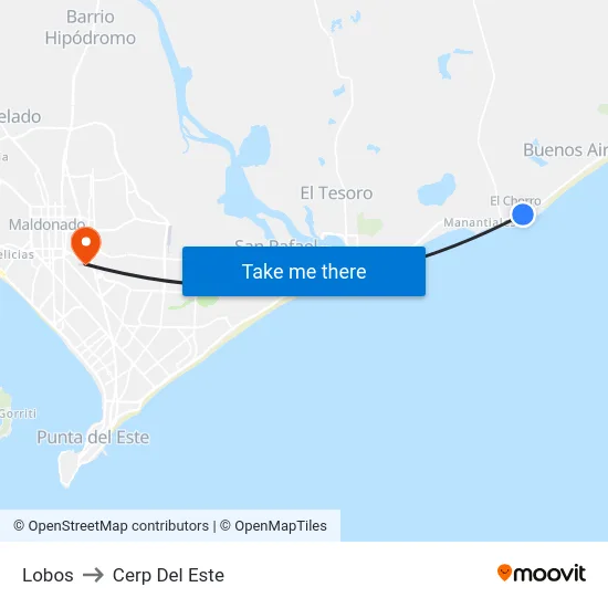 Lobos to Cerp Del Este map